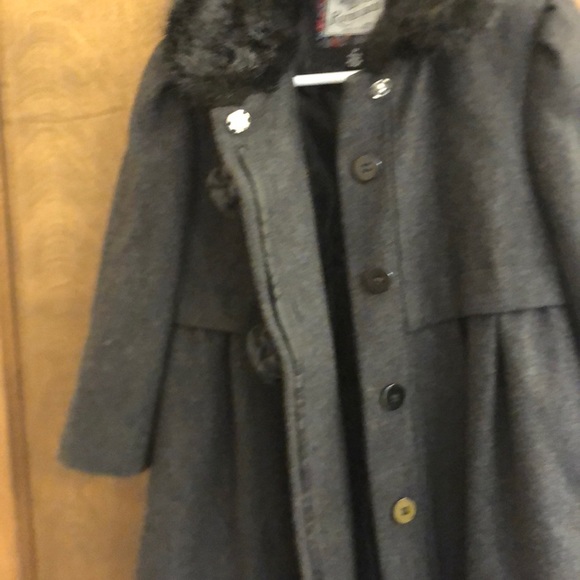 Wool charcoal color coat, 3t - Picture 4 of 6